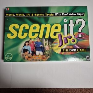 Scene It? Jr. The DVD Game Complete Kids Trivia Board Game Mattel 8+